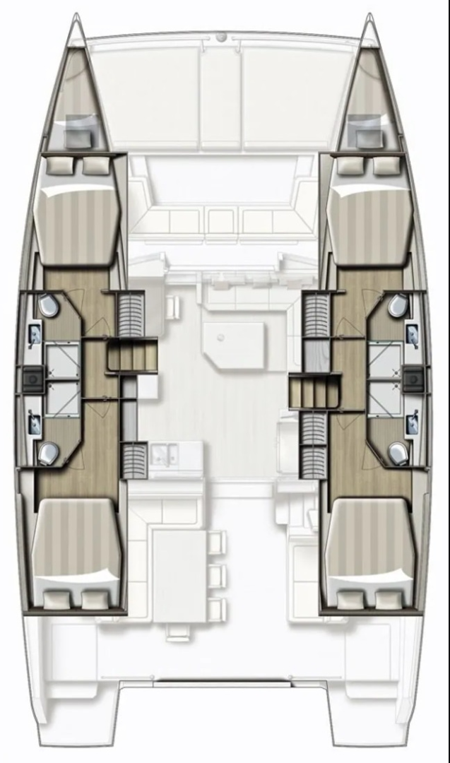 Catamaran to hire Lygia at the best price