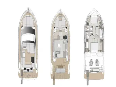 Ferretti Ferretti Yachts 500 - 3 + 1 cab charter bareboat or skippered in  Sukošan