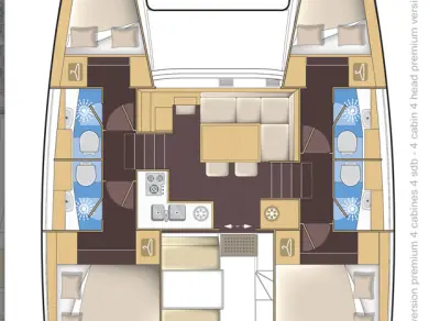 Hire Catamaran Lagoon with a boat licence