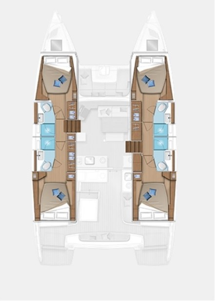 Lagoon Lagoon 46 charter bareboat or skippered in  Trogir
