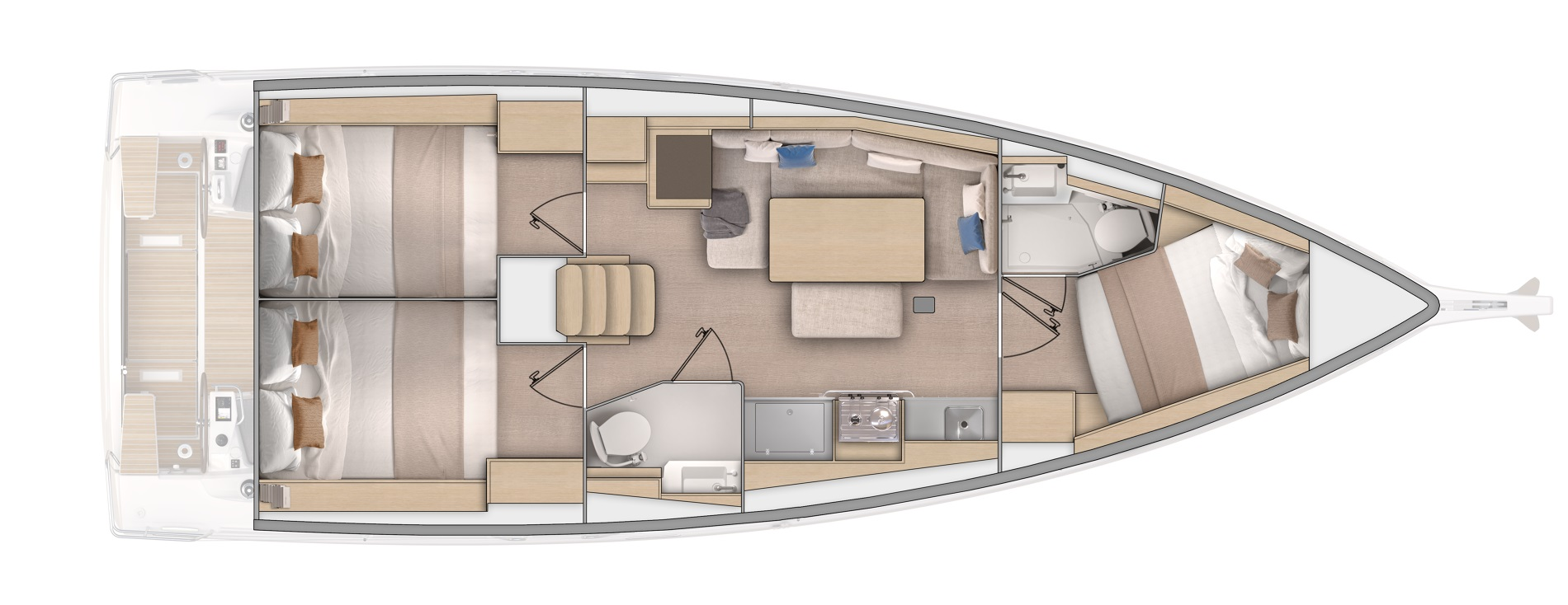 Hire Sailboat Bénéteau with a boat licence