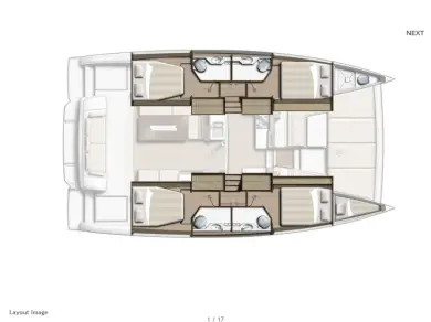 Bali Bali 4.2 charter bareboat or skippered in  Nikiána