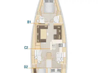 Hire Sailboat Hanse with a boat licence