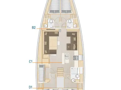 Hanse Hanse 588 charter bareboat or skippered in  Seget Donji