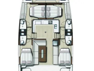 Yacht hire Pirovac cheap Bali Catspace Voile