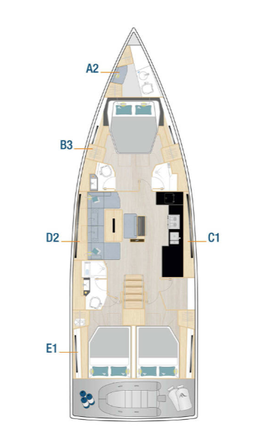 Yacht hire Marseille cheap Hanse 510