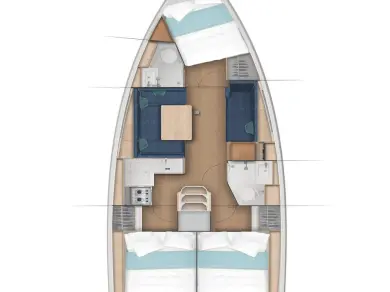 Yacht hire Kos cheap Sun Odyssey 380