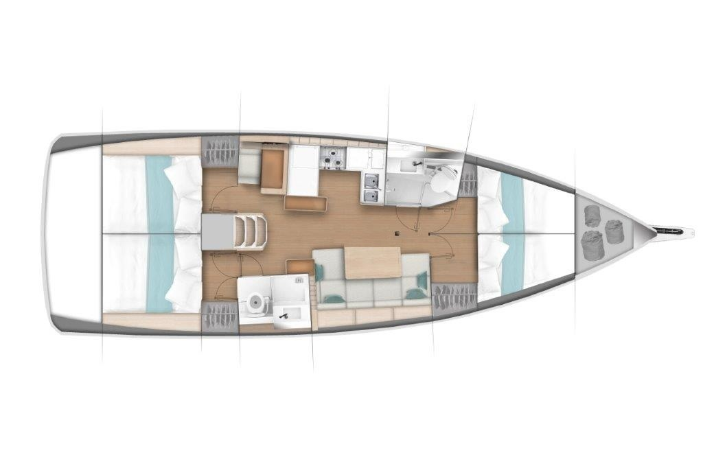Jeanneau Sun Odyssey 440 charter bareboat or skippered in  Kos