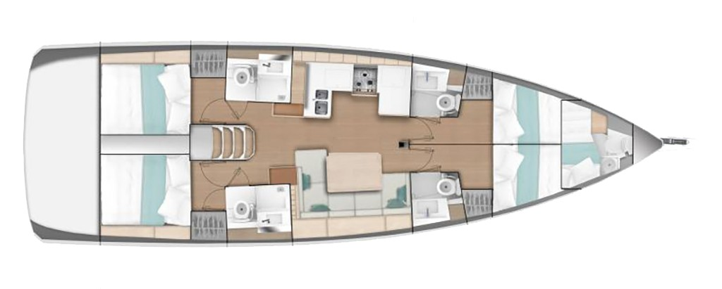 Yacht hire Kos cheap Sun Odyssey 490