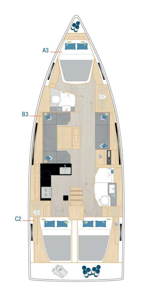Hanse Hanse 410 charter bareboat or skippered in  Šibenik
