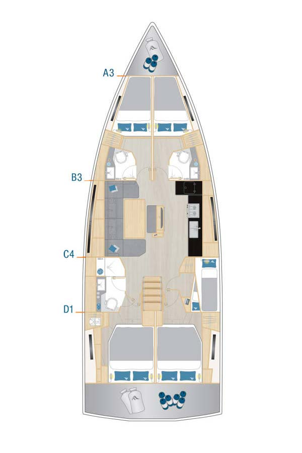 Hire Sailboat Hanse with a boat licence