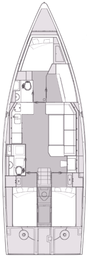 Sailboat hire in Kaštela - Elan Impression 45