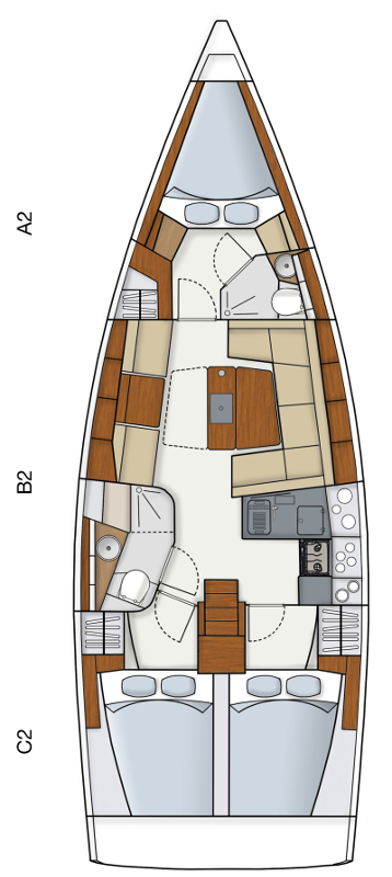 Sailboat hire in Lávrio - Hanse Hanse 415