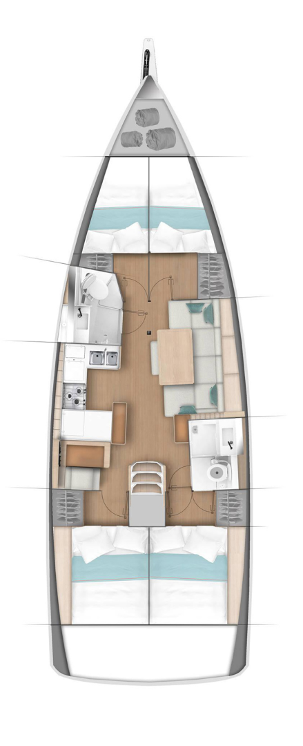 Sailboat hire in Gouvia - Jeanneau Sun Odyssey 440