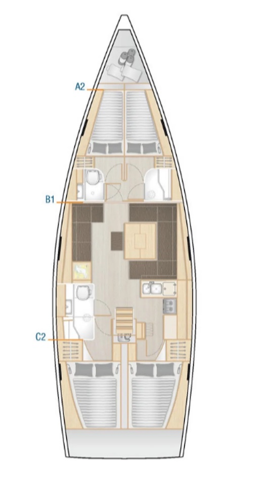 Hanse Hanse 458 charter bareboat or skippered in  Seget Donji