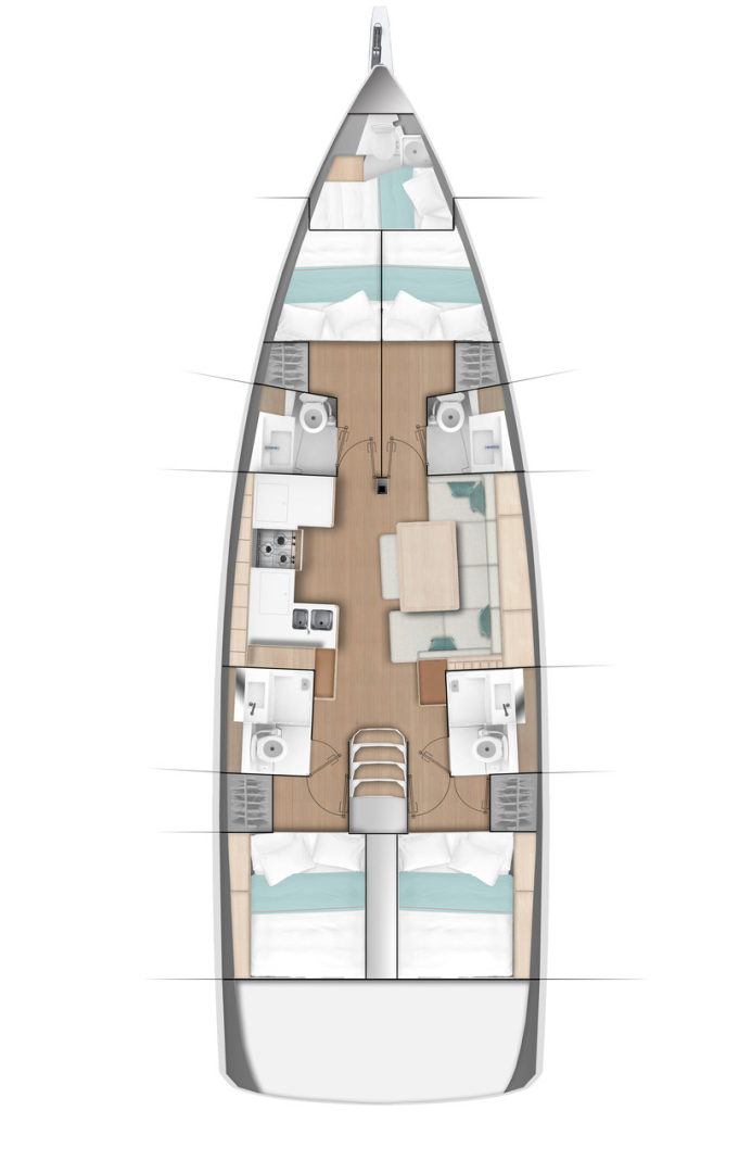Yacht hire Primošten cheap Sun Odyssey 490