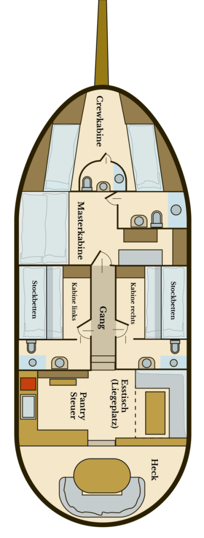 Custom Made Larus - 3 + 1 cab. charter bareboat or skippered in  Pirovac
