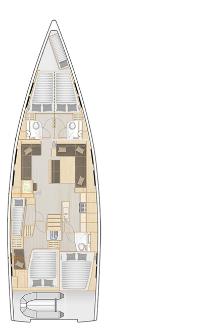 Yacht hire Trogir cheap Hanse 548