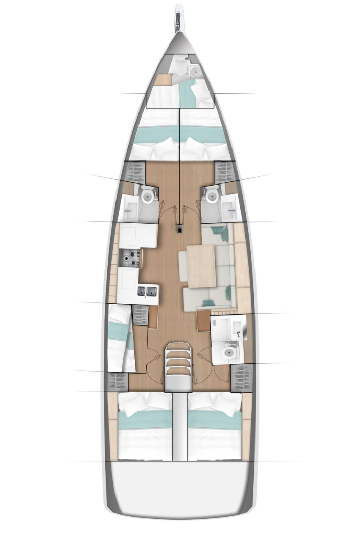 Sailboat hire in Fethiye - Jeanneau Sun Odyssey 490