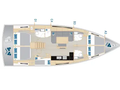 Hanse Hanse 460 charter bareboat or skippered in  Komolac