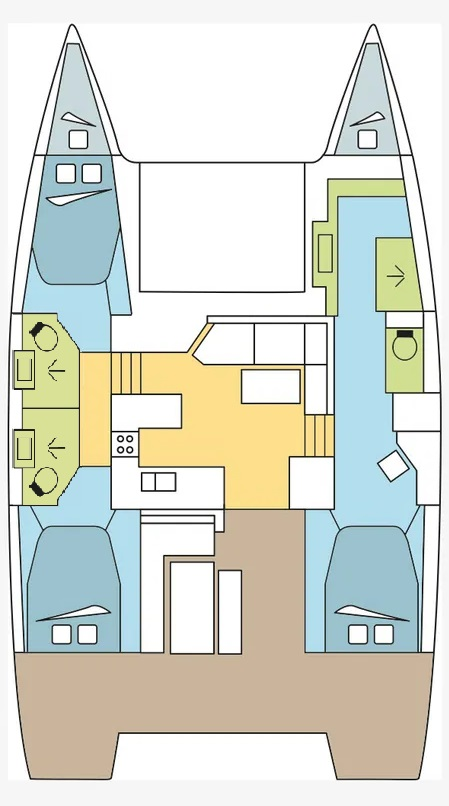 Hire Catamaran Fountaine Pajot with a boat licence