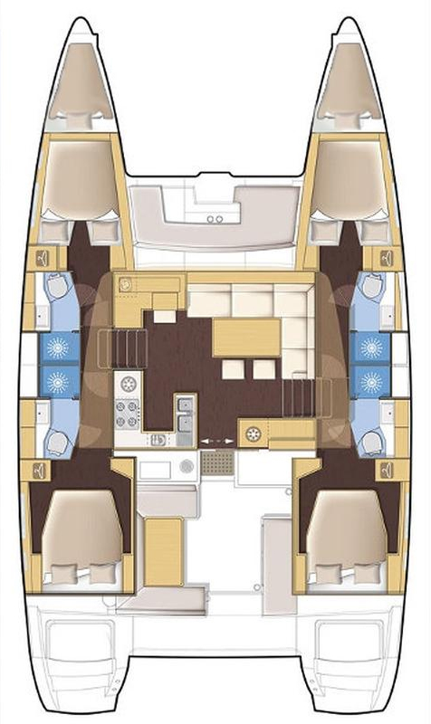 Lagoon Lagoon 450 Sport Top charter bareboat or skippered in  Kaštela