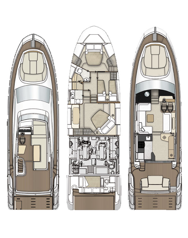 Hire Luxury Yacht with or without skipper Azimut Kaštela