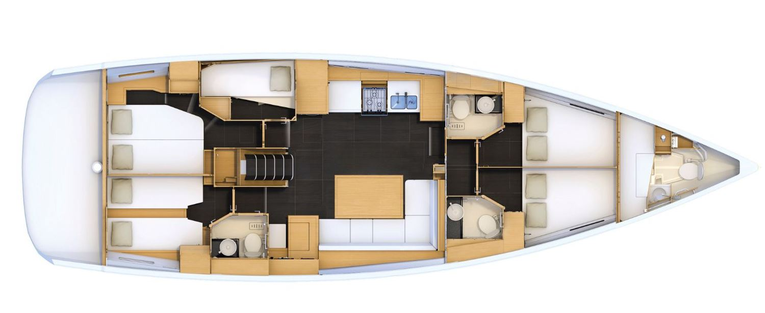Hire a Jeanneau Jeanneau 54 Piso Livadi