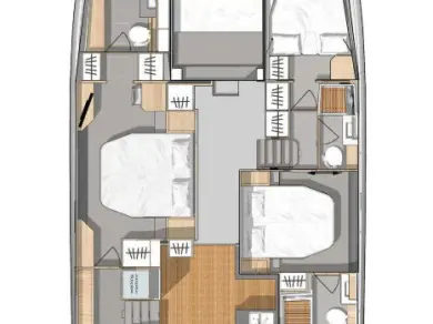 Hire Motorboat Fountaine Pajot with a boat licence