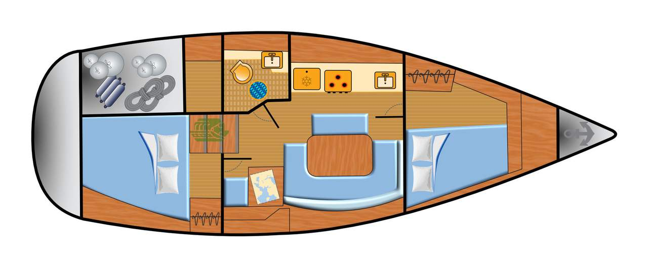 Hire Sailboat Dufour with a boat licence
