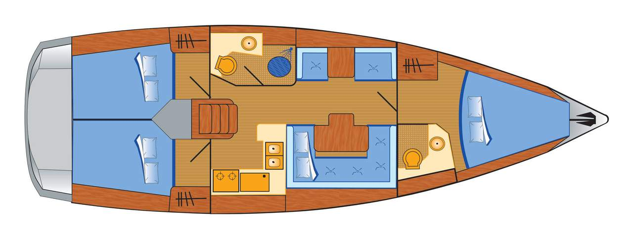 Hire Sailboat Jeanneau with a boat licence