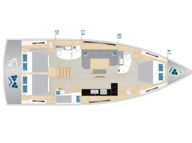 Hire Sailboat Hanse with a boat licence