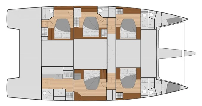 Hire Catamaran Fountaine Pajot with a boat licence