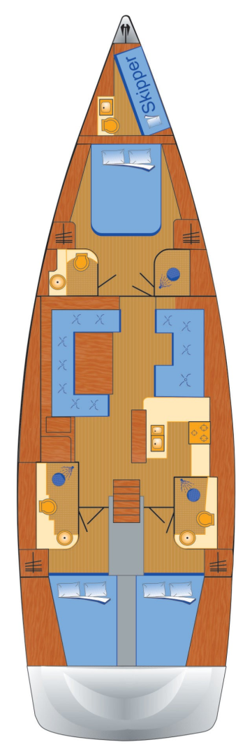 Hanse Hanse 588 charter bareboat or skippered in  Biograd na Moru