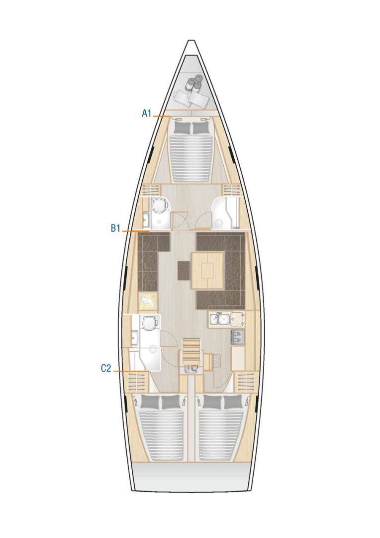 Yacht hire Sukošan cheap Hanse 458