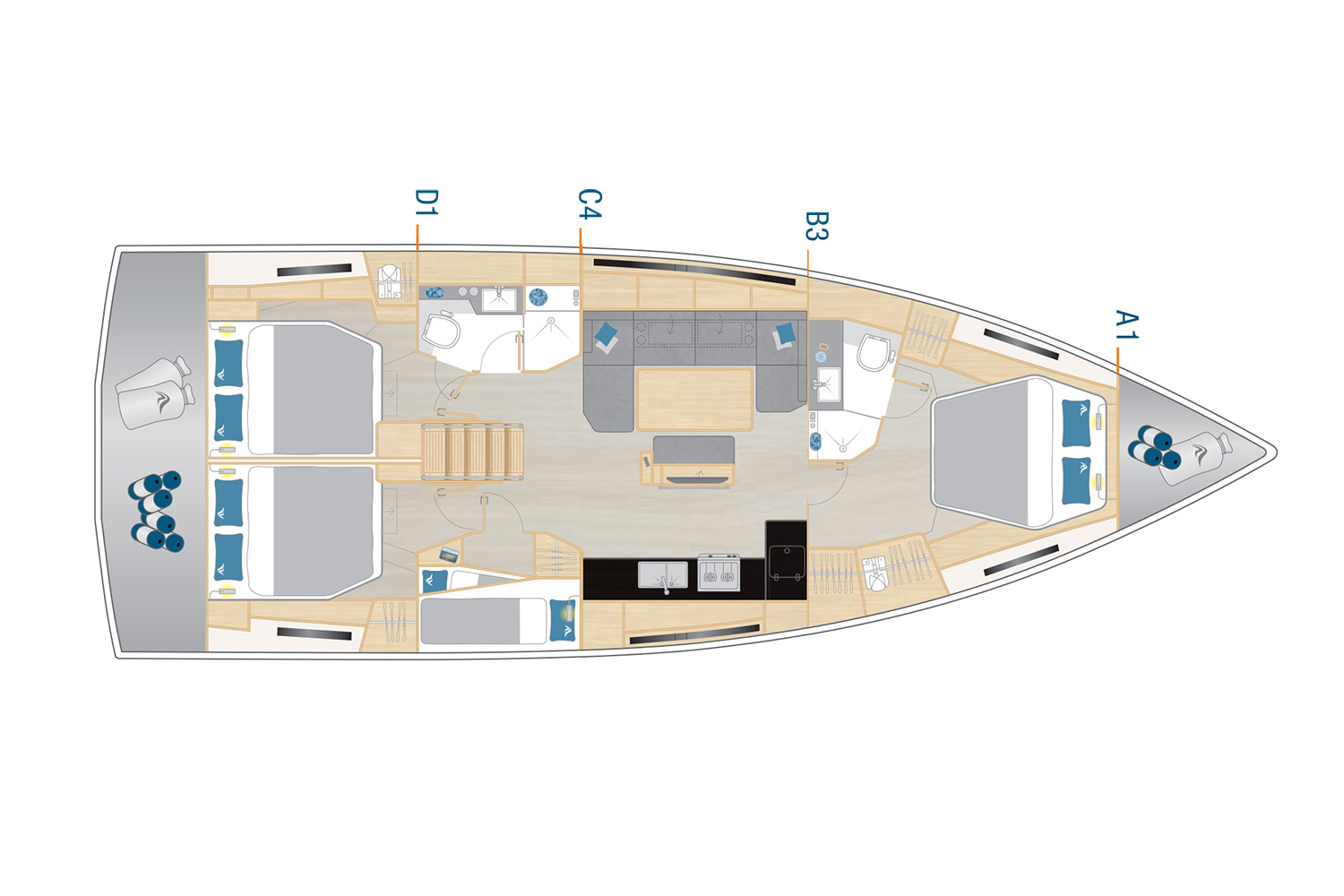 Hanse Hanse 460 charter bareboat or skippered in  Šibenik