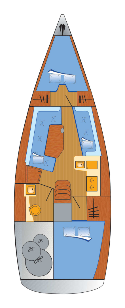 Hanse Hanse 320 charter bareboat or skippered in  Heiligenhafen