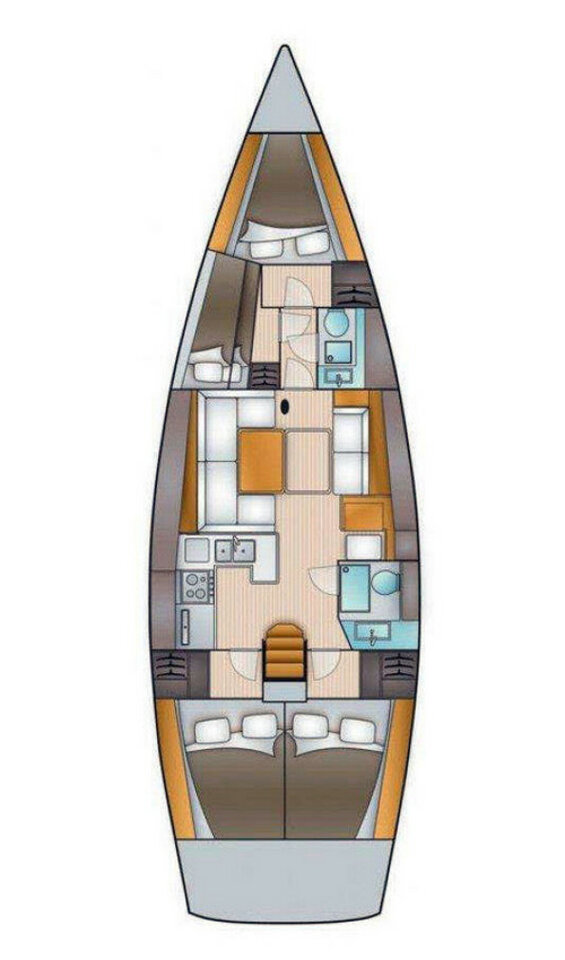 Salona Salona 44 charter bareboat or skippered in  Alimos