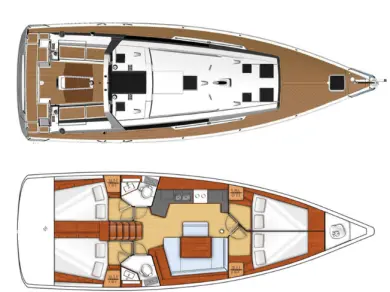 Yacht hire Lefkáda cheap Oceanis 45