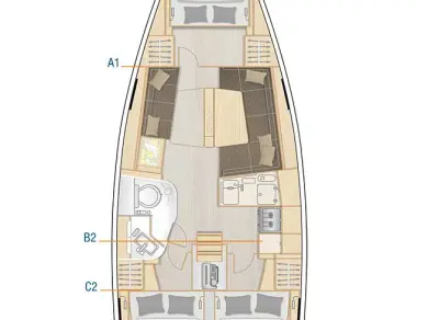 Yacht hire Kaštela cheap Hanse 388