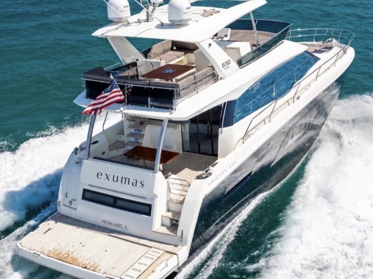 Prestige 630 Flybridge charter bareboat or skippered in  Miami Beach