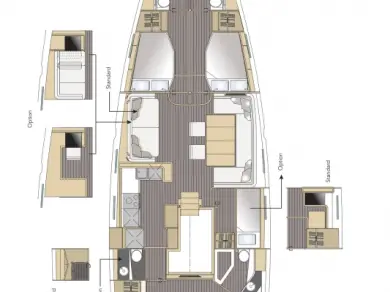 Hire Sailboat Jeanneau with a boat licence