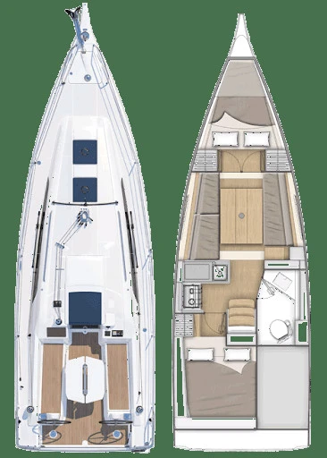 Sailboat hire in Ajaccio - Bénéteau Oceanis 30.1