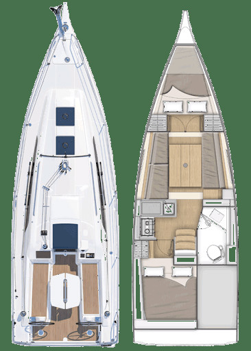 Sailboat hire in Ajaccio - Bénéteau Oceanis 30.1