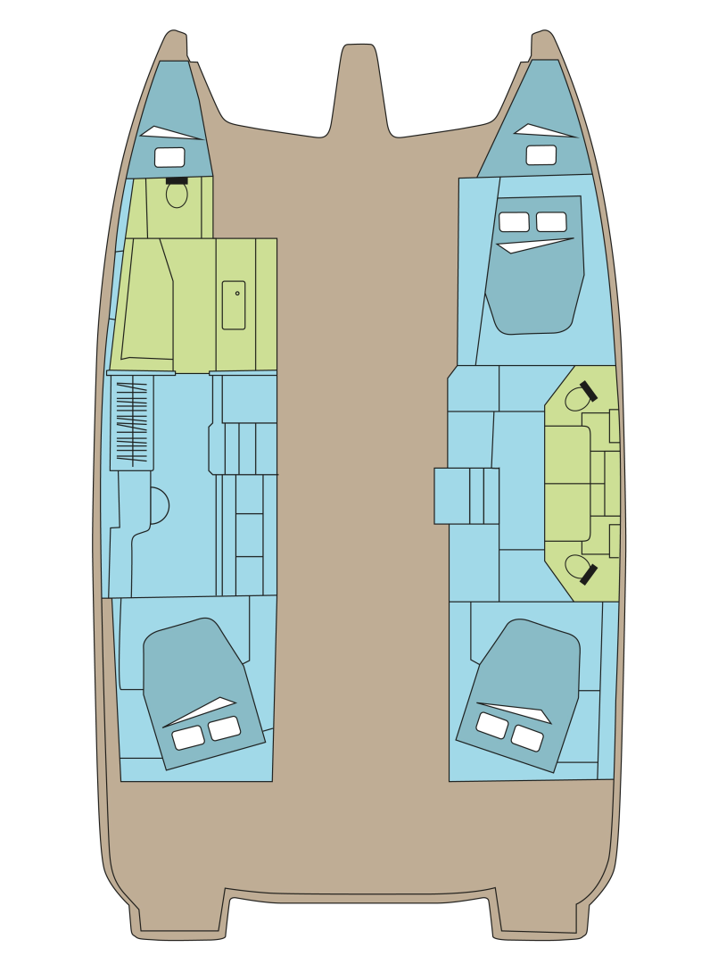 Catamaran hire in Nassau - Fountaine Pajot Fountaine Pajot FP 44 Maestro - 3 + 2 cab.
