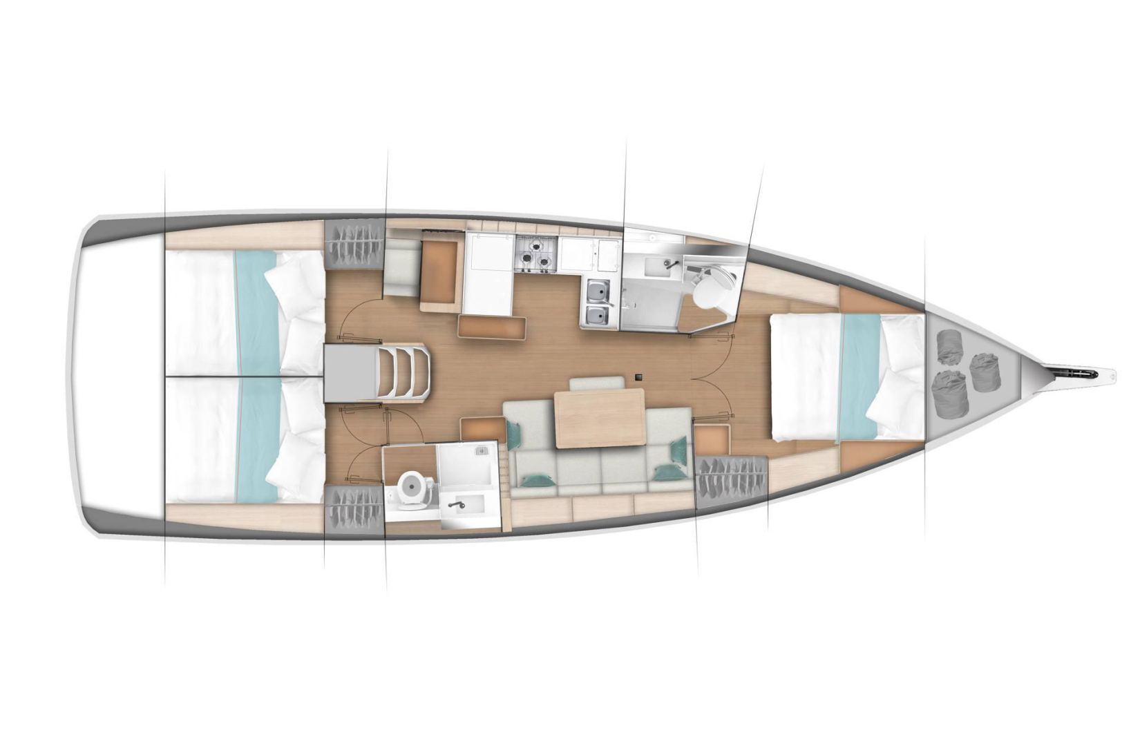 Jeanneau Sun Odyssey 440 charter bareboat or skippered in  Punat