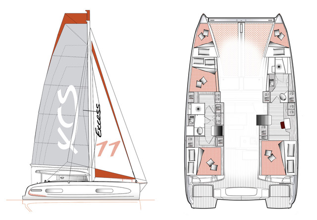 Excess Excess 11 charter bareboat or skippered in  Ajaccio