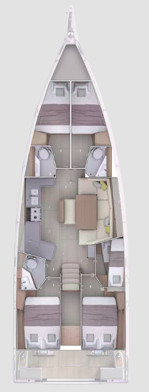 Yacht hire Split cheap Oceanis 47 - 5 cab.