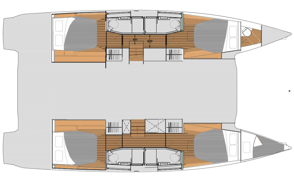Catamaran hire in Cagliari - Fountaine Pajot Elba 45