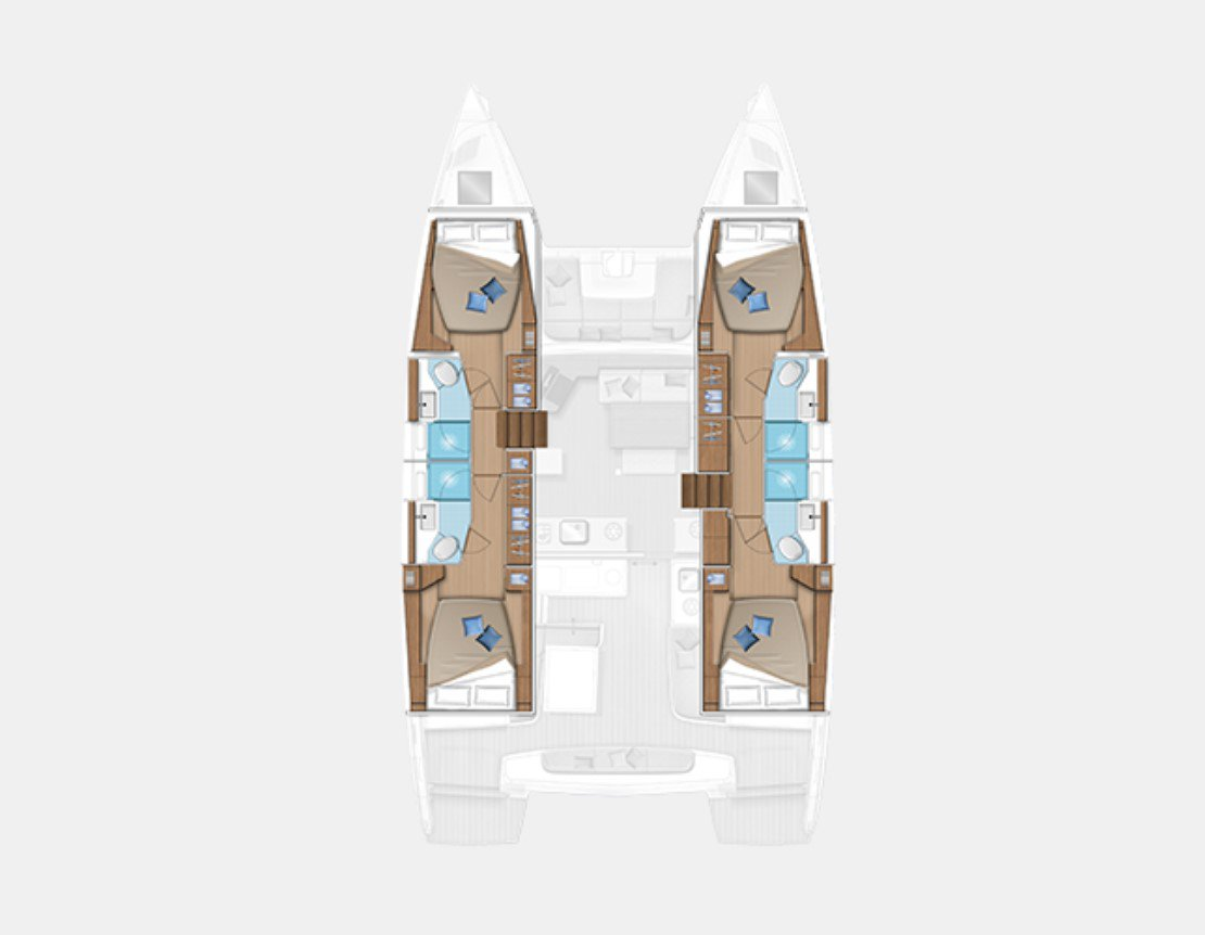 Yacht hire Bas du Fort cheap Lagoon 46